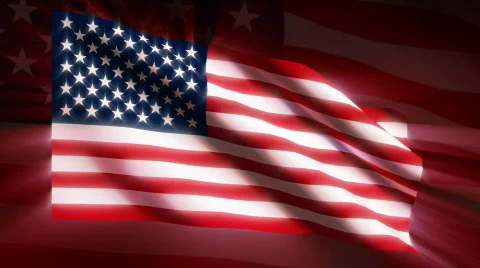 USA Flag - HD LOOP Stock Footage 528239