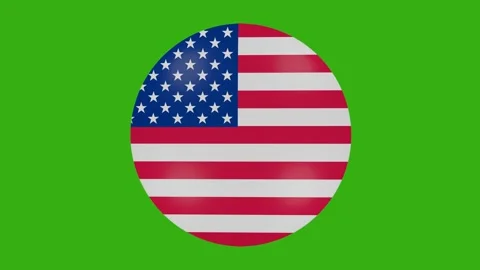 USA flag icon Stock Footage 150863254