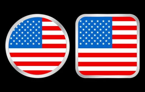 Usa flag icon Stock Illustration
