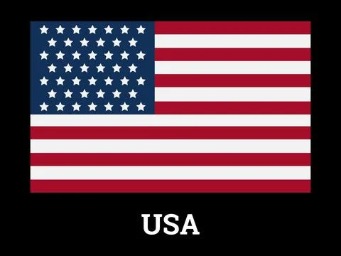 USA Flag Icon Vector Illustration Design Stock Illustration