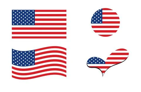 USA Flag Stock Illustration