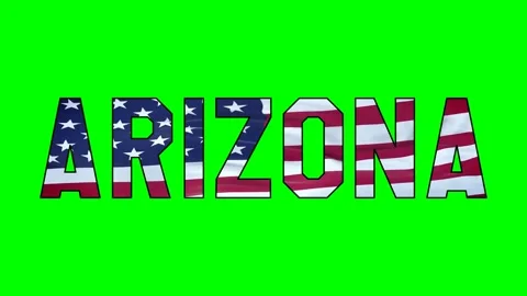 Usa flag inside Arizona text video Stock Footage 307615652