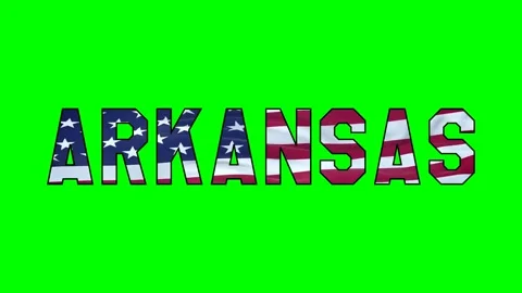 Usa flag inside Arkansas text video Stock Footage 307631780