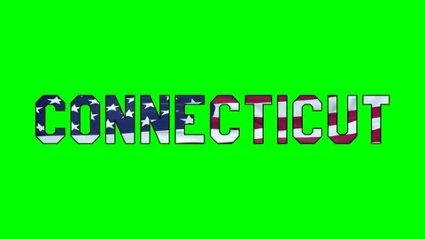 Usa flag inside Connecticut text video Stock Footage 307631870