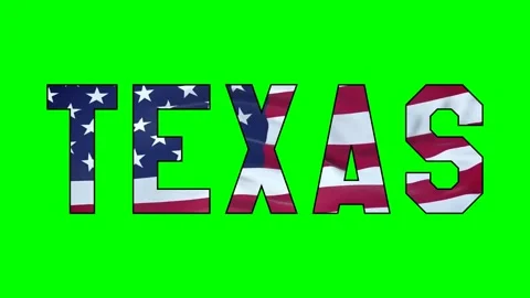 Usa flag inside Texas text video Stock Footage 307632318
