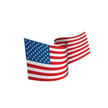 USA Flag isolated Stock Illustration