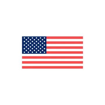 USA Flag Isolated Stock Illustration