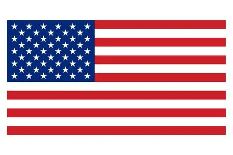 USA flag - isolated on white background Stock Illustration