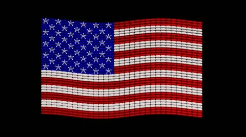 USA flag jewelry design Stock Footage