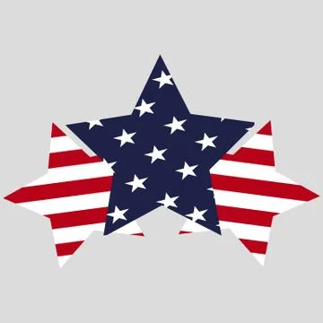 Usa flag logo Stock Illustration