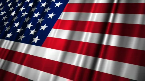 USA Flag Loop 02 Stock Footage 596044