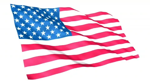 USA Flag loop alpha 動画素材 625446