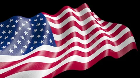 USA Flag loop Video stock 8511442