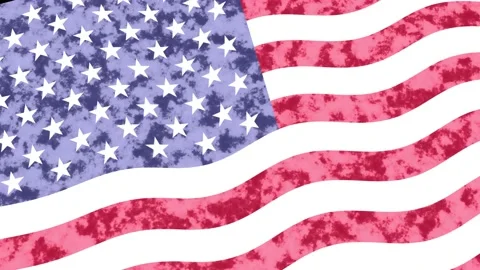 USA flag loop waving on wind Stock Footage 153702611
