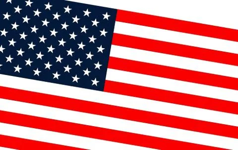 USA Flag in the original size Stock Illustration