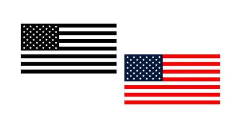 USA Flag in the original size Stock Illustration