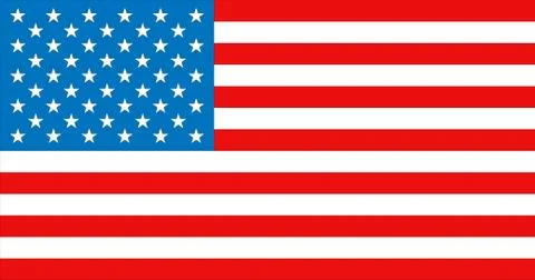 USA Flag in the original size Stock Illustration
