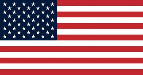 USA Flag in the original size Illustrazione stock