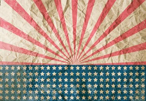 Usa flag on paper Stock Photos