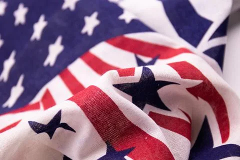 USA Flag pattern on towel Stock Photos