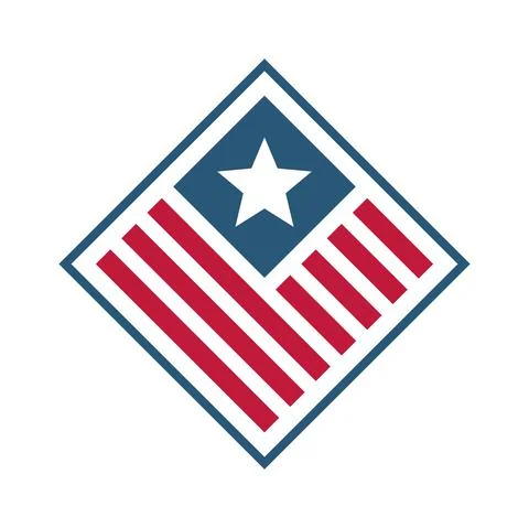 Usa flag rhombus Stock Illustration
