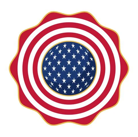 Usa flag seal Stock Illustration