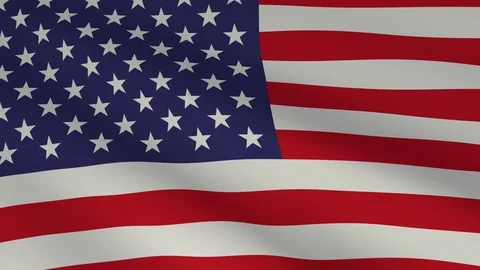 USA flag seamless loop animation Stock Footage 107152125