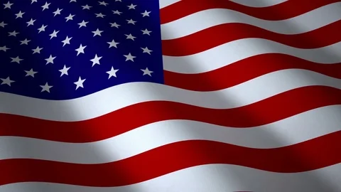USA flag, seamless loop Stock Footage 80335811