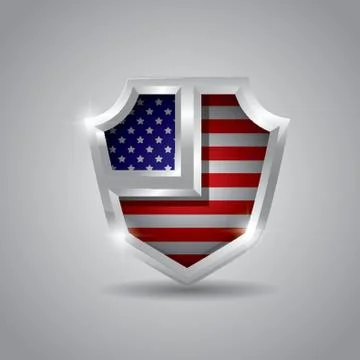 Usa Flag Shield Stock Illustration