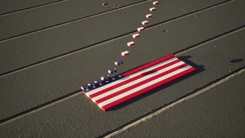 USA Flag - Slow Motion Video stock 318668454