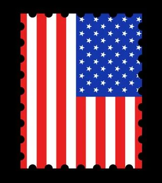 USA Flag Stamp Stock Illustration