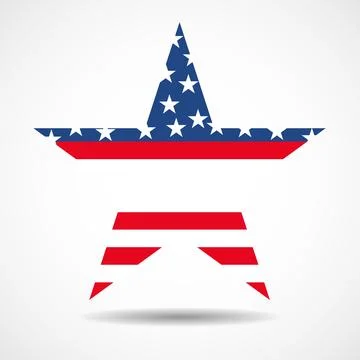 USA flag star logo Stock Vector | Adobe Stock