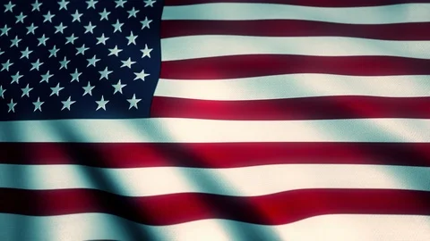 USA Flag Straight Dramatic Shading Seamless Looping Video stock 88346141