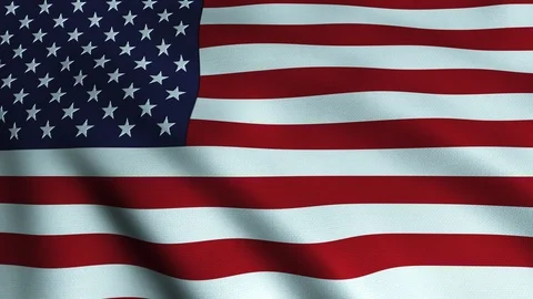 USA Flag Straight Dramatic Shading Seamless Looping Video stock 88346206