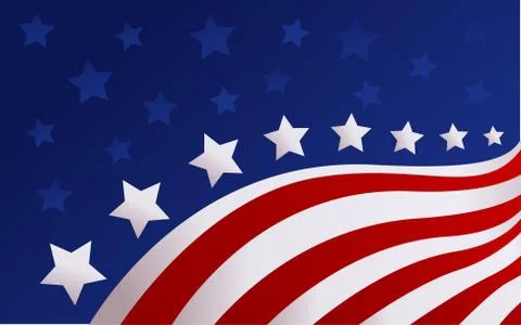 USA flag in style vector Stock Illustration