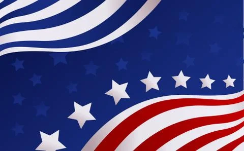 USA flag in style vector Stock Illustration