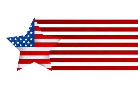 USA flag in style vector Stock Illustration
