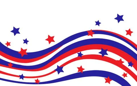 USA flag in style vector Illustrazione stock