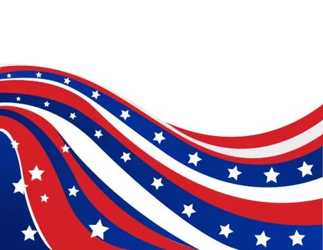 USA flag in style vector Stock Illustration