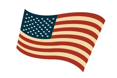USA flag in style vector Stock Illustration