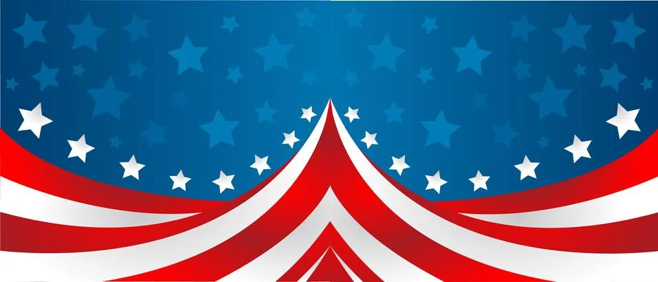 USA flag in style vector Stock Illustration
