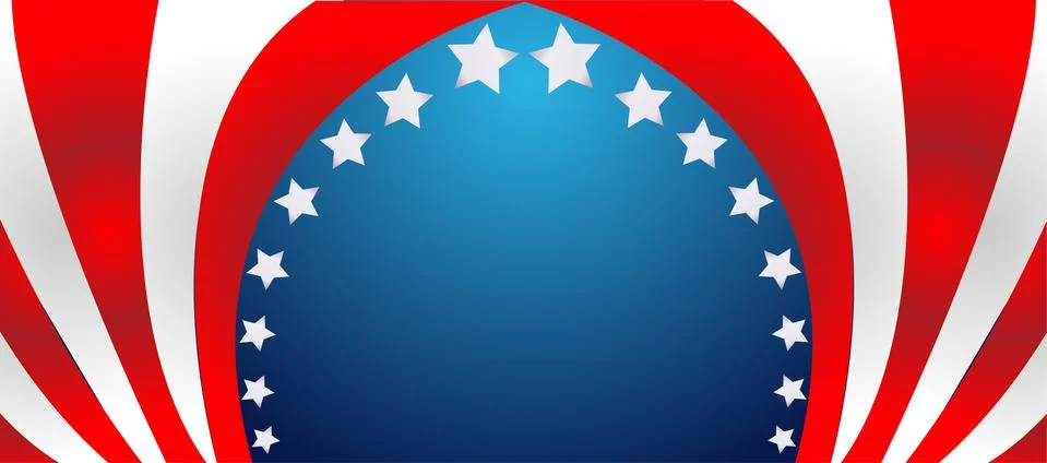 USA flag in style vector Stock Illustration