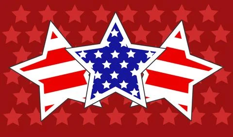 USA flag in style vector Stock Illustration