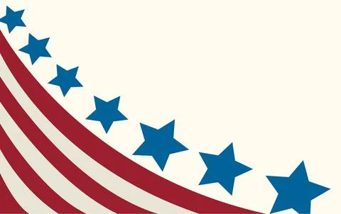 USA flag in style vector Stock Illustration