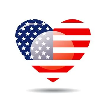 USA flag in style vector Stock Illustration