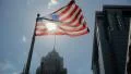 USA flag with sunlight behind 4k or 4k+ Resolution
