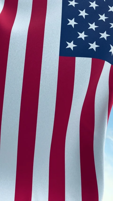 USA flag at sunset Stock Footage 299932694