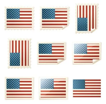 Usa flag variety Stock Illustration