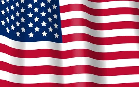 Usa flag vector 3d. american symbol. 4th july. Illustrazione stock