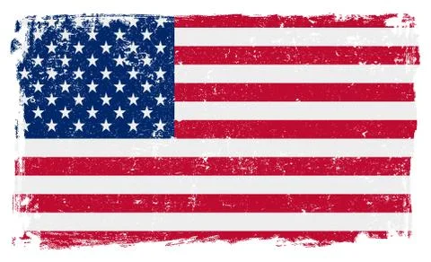 USA Flag in Vector Format Stock Illustration